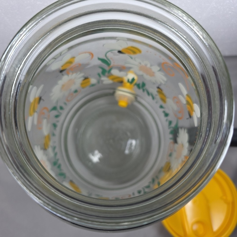 Bumblebee Flowers Summer Glass Beverage Drinks Dispenser Jar - Picture 5 of 7
